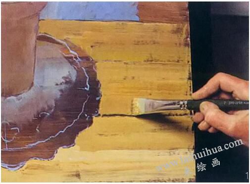 油画技法之刮痕技法，步骤01
