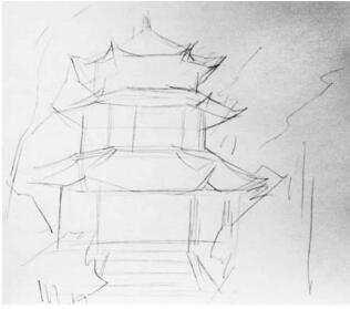 建筑风景素描写生的方法步骤01