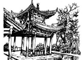 建筑风景钢笔画的形式语言