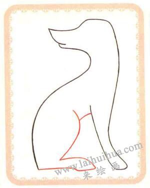 斑点狗简笔画法步骤02