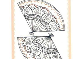 扇子简笔画