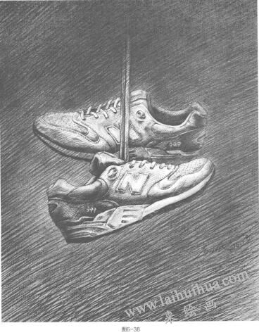 鞋类素描的表现方法步骤05