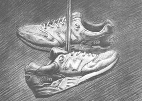 鞋类素描实训案例二