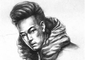 时尚头像素描实训案例三