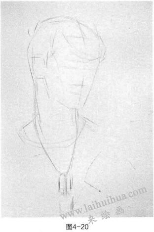 时尚头像素描的步骤01