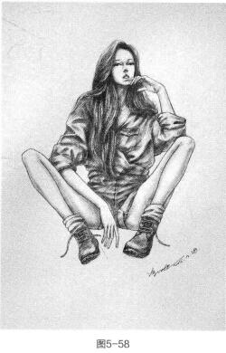 时装画素描的方法与步骤05