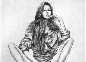 时装画素描实训案例六
