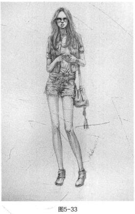 时装画素描的方法与步骤05