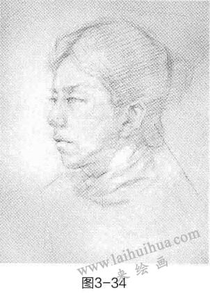 人物头部素描的步骤和方法03