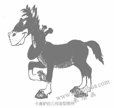 卡通驴的几何造型图例02