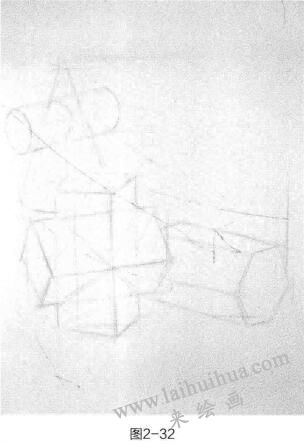 组合几何体素描的绘画步骤与方法02