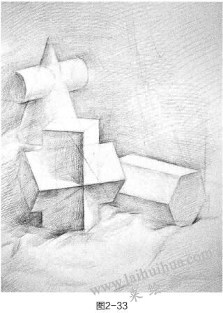 组合几何体素描的绘画步骤与方法03