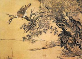 李迪《枫鹰雉鸡图》赏析