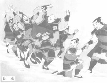 卡通画的构图形式：疏密