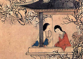 任伯年《玉楼人醉杏花天》欣赏