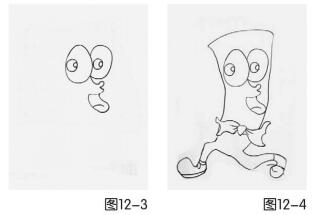 铅笔人儿童绘画步骤03,04