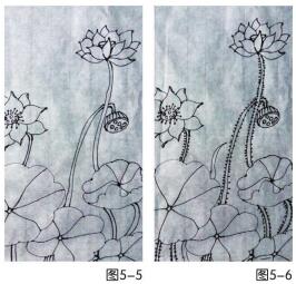 荷塘月色儿童绘画步骤05,06