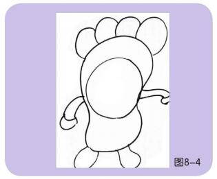 脚丫闹钟儿童绘画步骤01