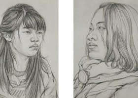 人物头像线性素描中五官的讲解