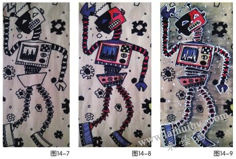 机器人儿童绘画步骤07,08,09