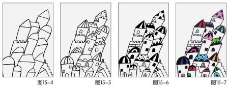 房子儿童绘画步骤04,05,06,07