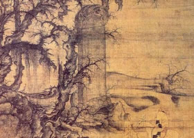 李成、王晓《读碑窠石图》赏析