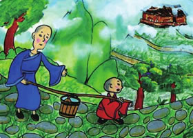 《三个和尚》儿童绘画步骤