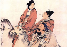 任伯年《风尘三侠图》欣赏