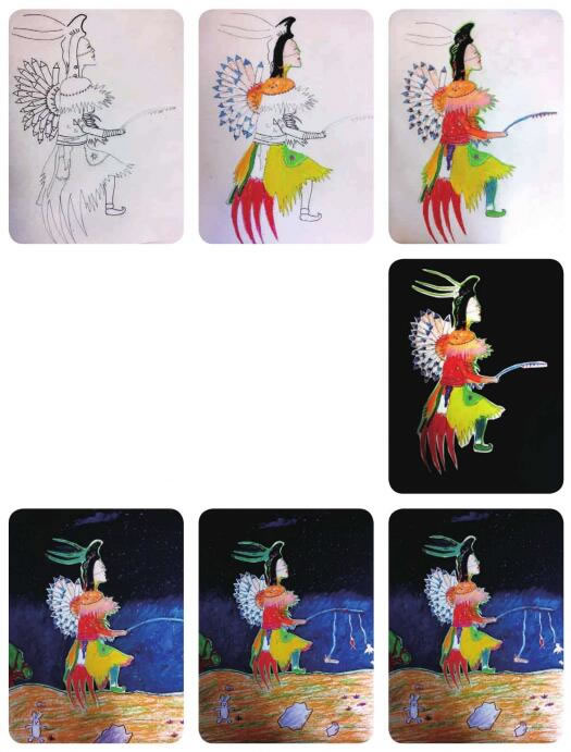 印第安人儿童绘画方法步骤