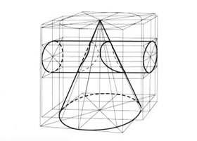 柱锥组合体结构素描的结构分析刻画
