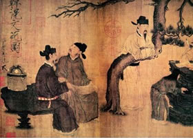 周文矩《文苑图》赏析