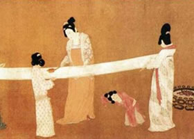 张萱《捣练图》赏析