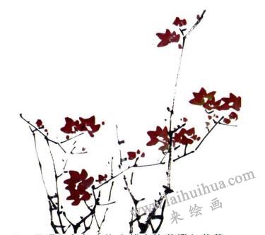 桃花的画法步骤02