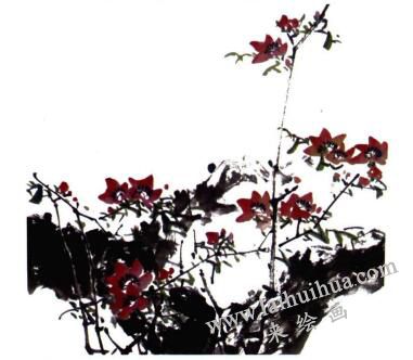 桃花的画法步骤04