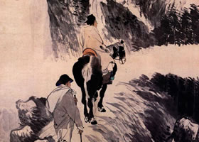 任伯年《云山策马图》欣赏