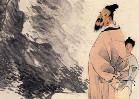 任伯年《深山观泉图》欣赏