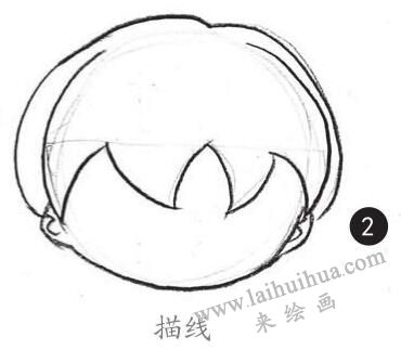 男生头发素描画法步骤02