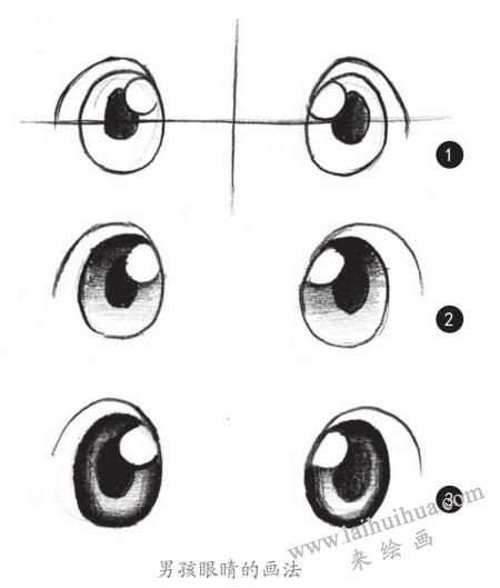 男孩眼睛的素描画法步骤