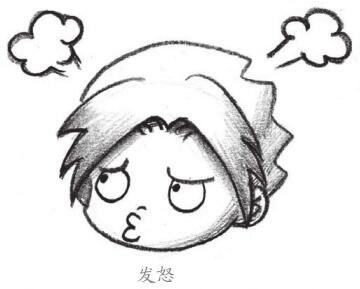 发怒表情画法