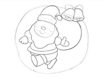 圣诞老人的创意素描画法步骤01