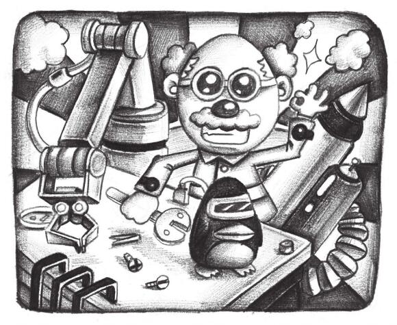 博士的机器人创意素描画法