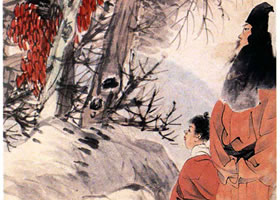 任伯年《寒林高士图》欣赏
