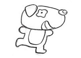 小狗创意素描画法