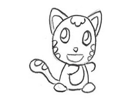 小猫创意素描画法