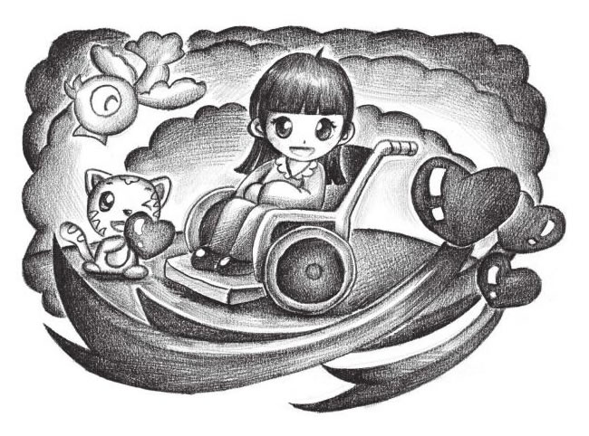 残疾人创意素描画法