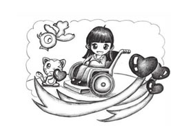 残疾人创意素描画法