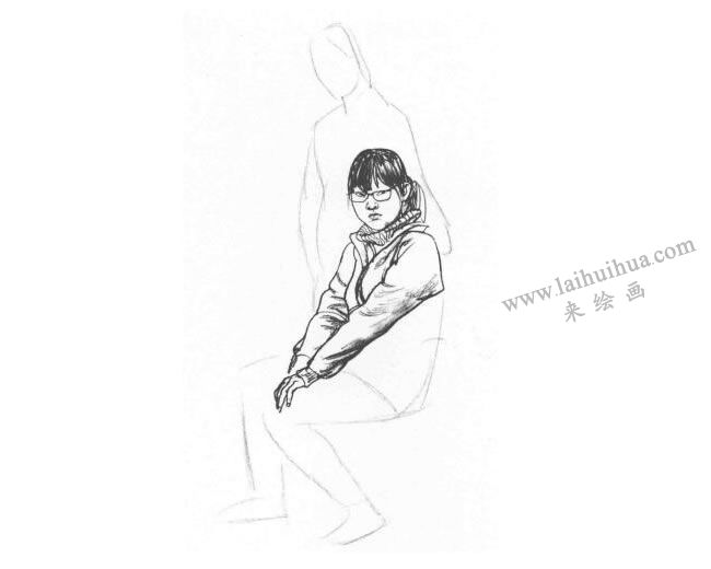 双人组合速写作画步骤02