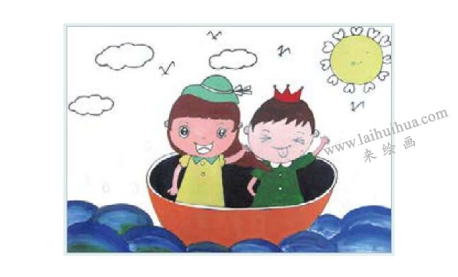 漂洋过海来看你水粉画作画步骤03