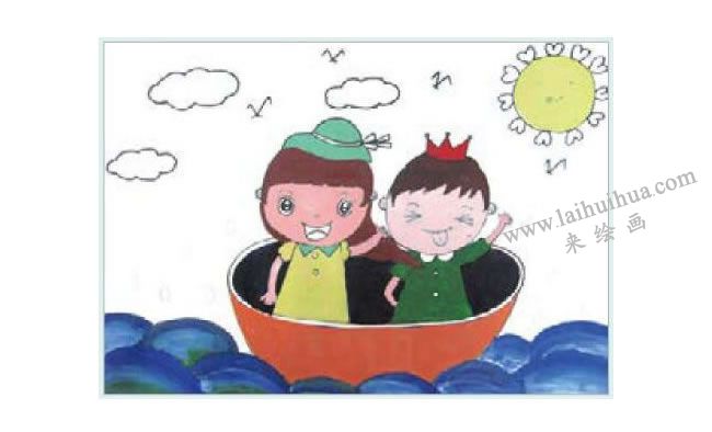漂洋过海来看你水粉画作画步骤04