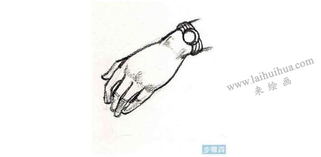人物手部速写刻画步骤04